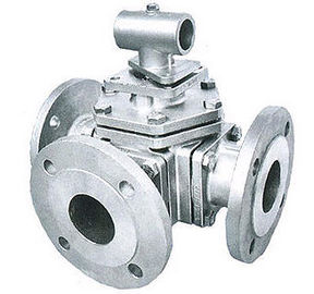 Επαγγελματική Trunnion 3 τρόπων βαλβίδα σφαιρών με το χτύπημα - έξω μίσχος απόδειξης